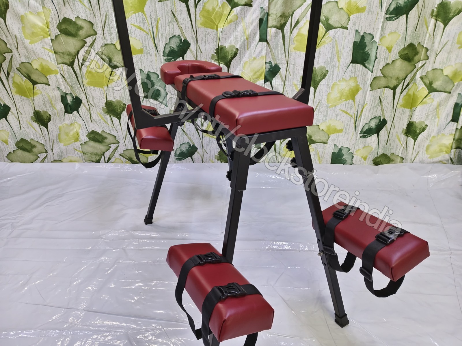 Portable Heavy Duty Bench Table Wine Color