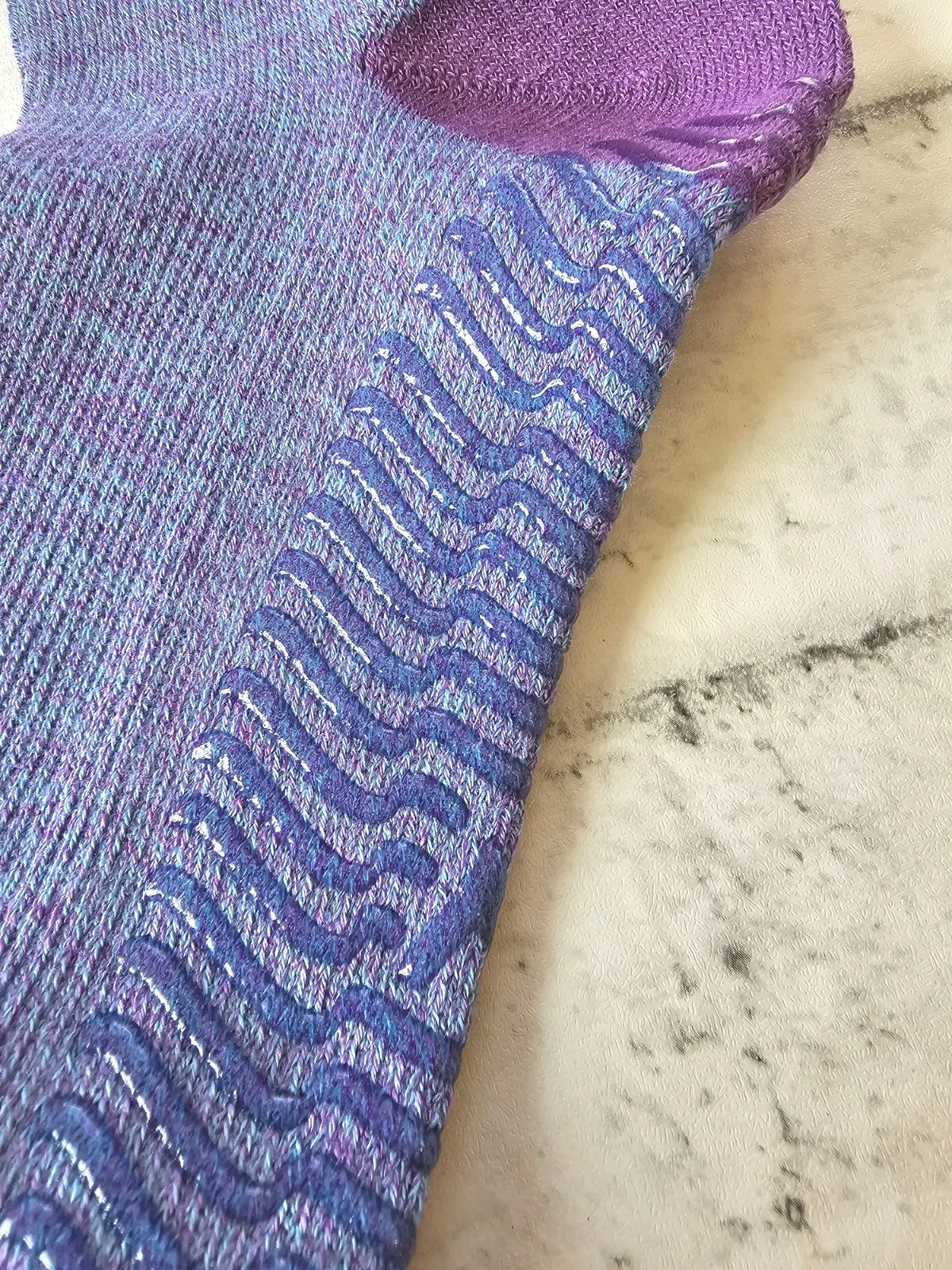 Two Pair Wellow Size Medium Wide Calf Bamboo Compression Socks In Galaxy Twist