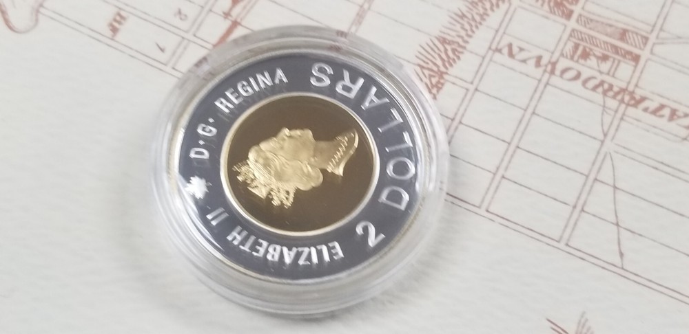2000 Canada Rare Silver Proof Knowledge $2 Twonie Coin.
