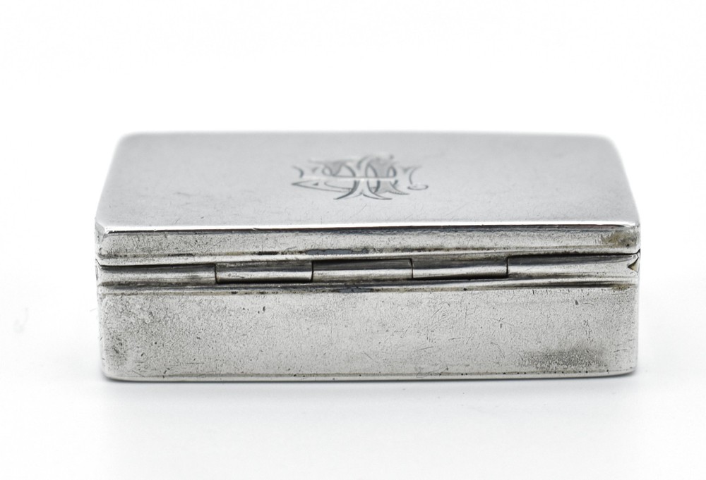 Antique Solid Silver Snuff Box Pill Pot 1920 Robert Chandler