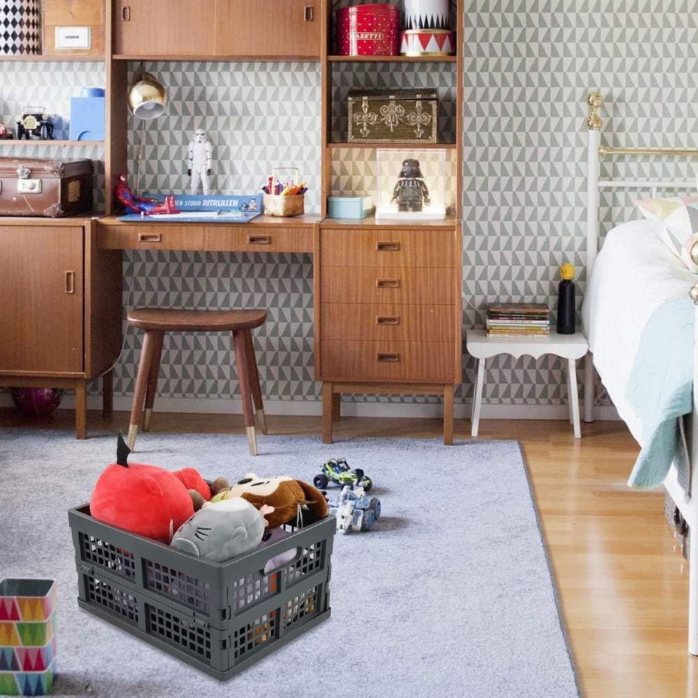 New Grey Plastic Folding Containers 16L Pack