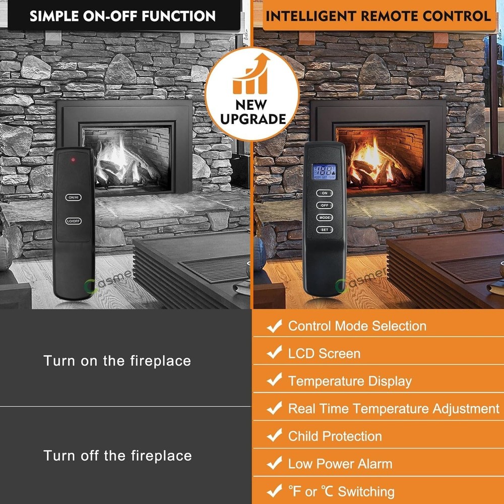 Upgraded Universal Fireplace Remote Control,Fit for shytech,Empire ect Brand,...