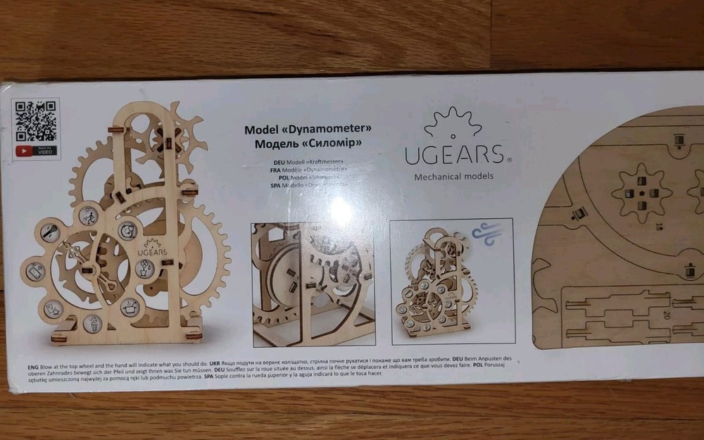 Ugears Dynamometer Puzzle Wooden Kit Model Mechanical Collectible Assembling