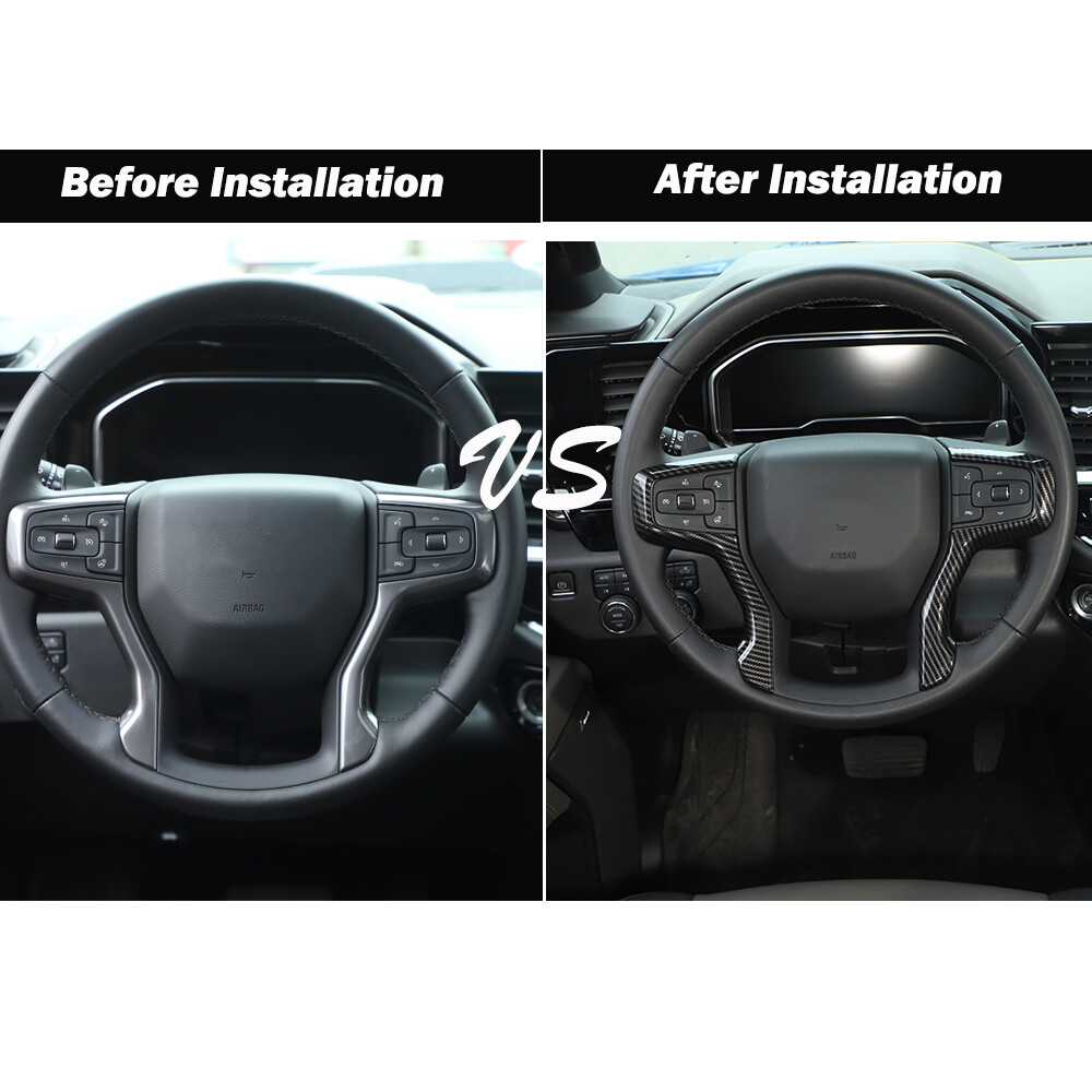 Carbon Fiber Car Interior Decor Trim Cover Kit For Chevy Suburban 20+ /Tahoe 21+