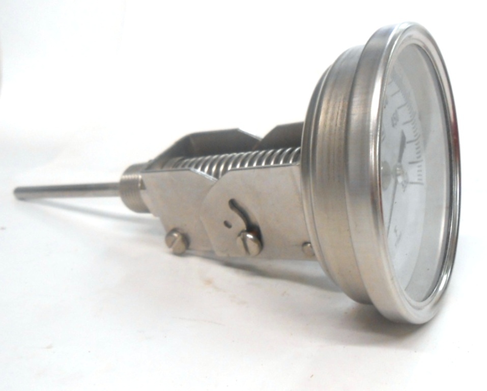 WEISS INSTRUMENTS, BIMETAL THERMOMETER, 3VBM4, 3" ADJUSTABLE ANGLE, 1/4" NPT