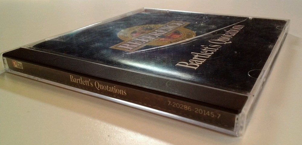 Bartlett's Quotations CD-ROM Vintage Software RARE VHTF Retro Tech