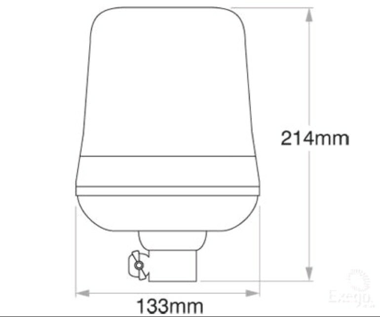 Amber Rotating Beacon Pole Mount Halogen 12v 24v ECCO ACX2135 Class 1