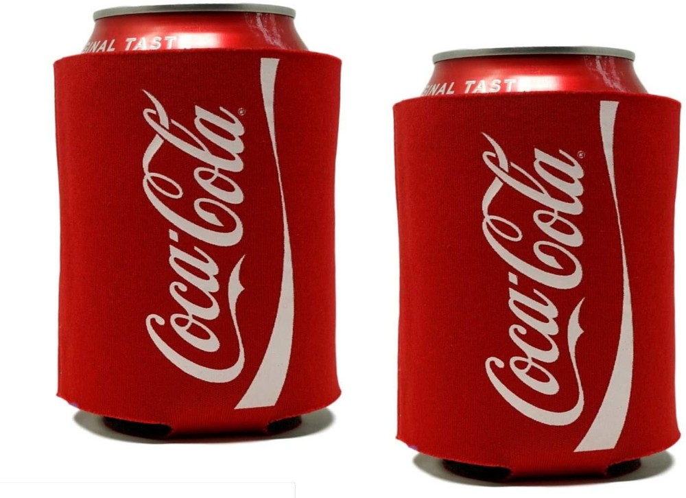 Coca-Cola Classic 2-Pack Collapsible Can Insulator, Red