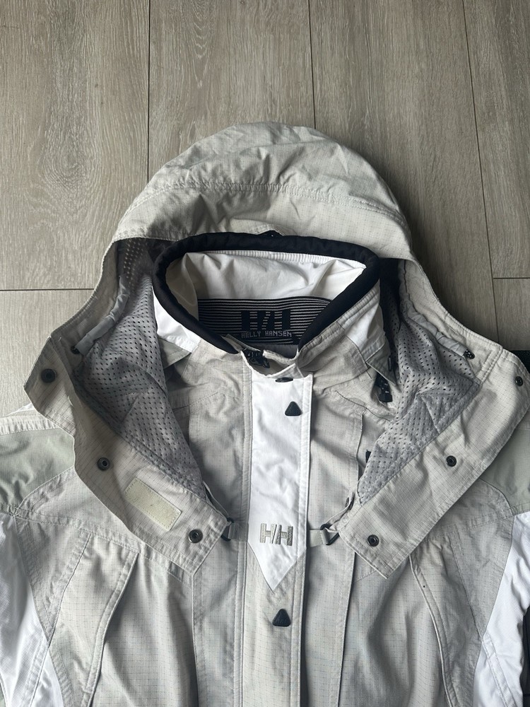 Helly Hansen Ski Jacket Mens Medium Beige Hooded Technical