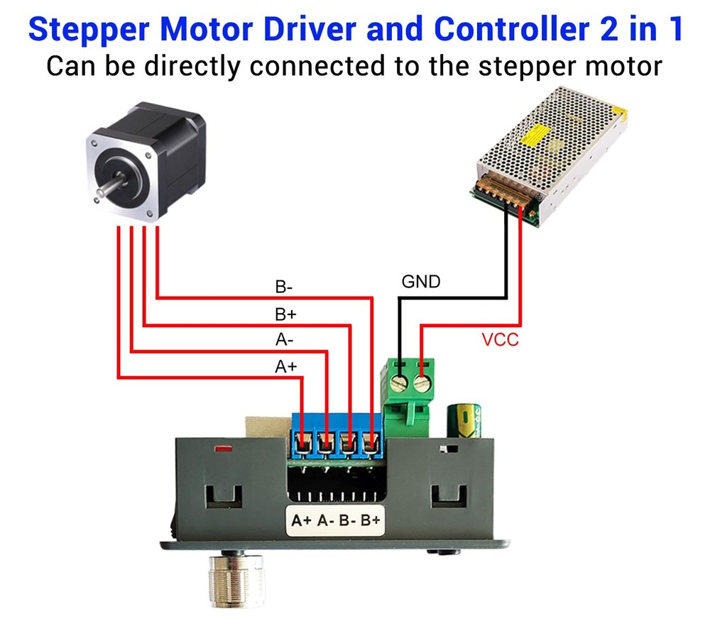 42 57 Stepper Motor Driver Controller for NEMA 17 23, Integrated Stepper Driv...