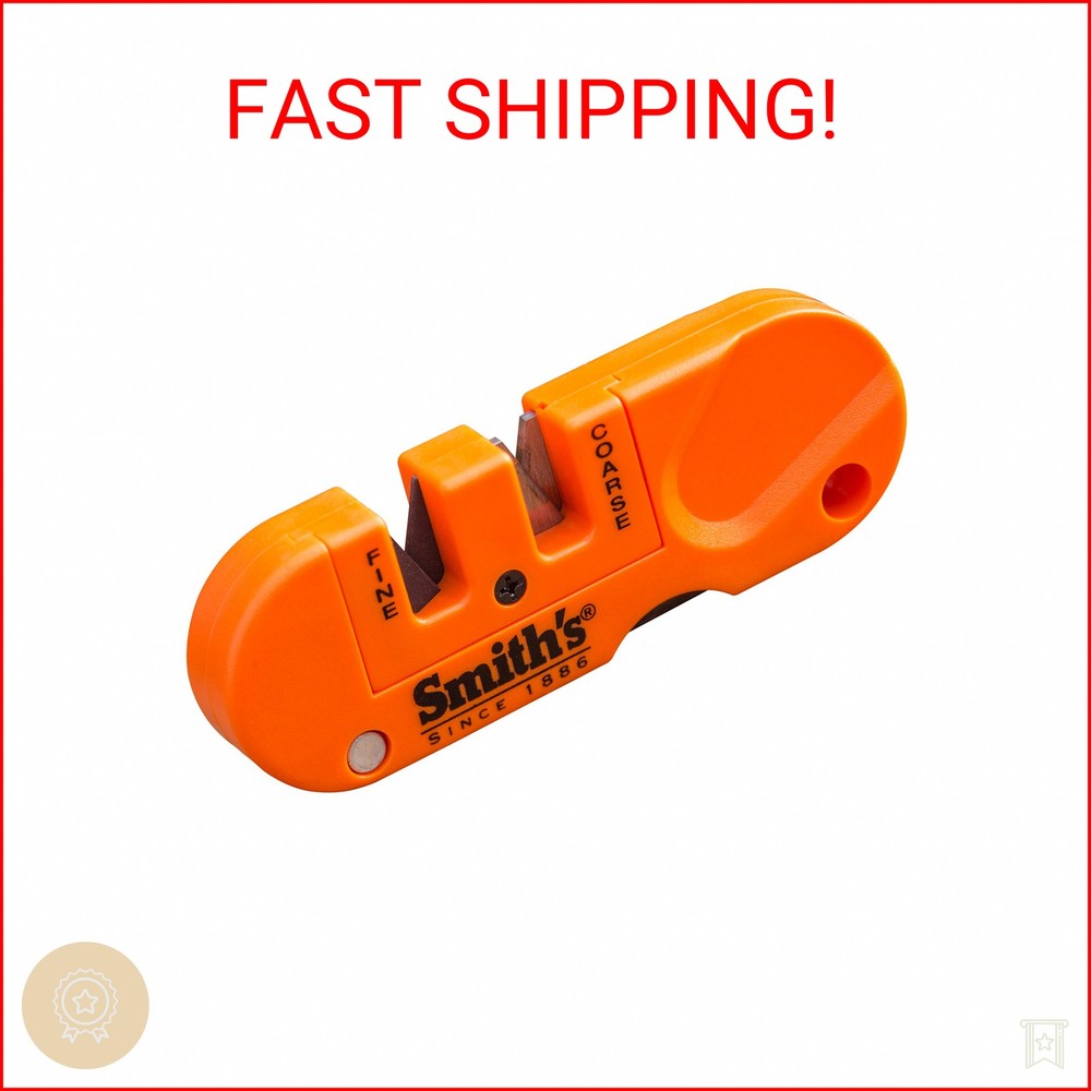 Smith’s 51203 Pocket Pal Multi-Functional Knife Sharpener - Compact Handheld, Ca