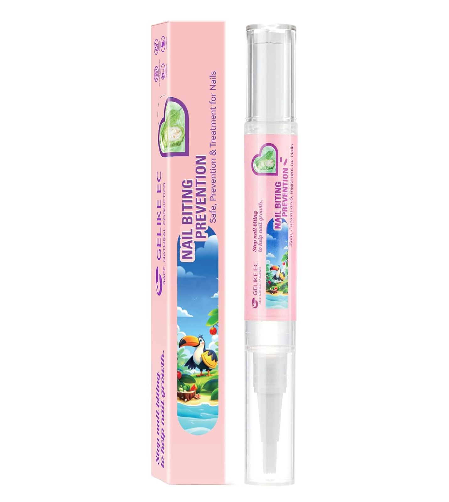 Nail Biting Prevention for Adults and Kids - Gelike EC Bitter Taste Stop Nails B