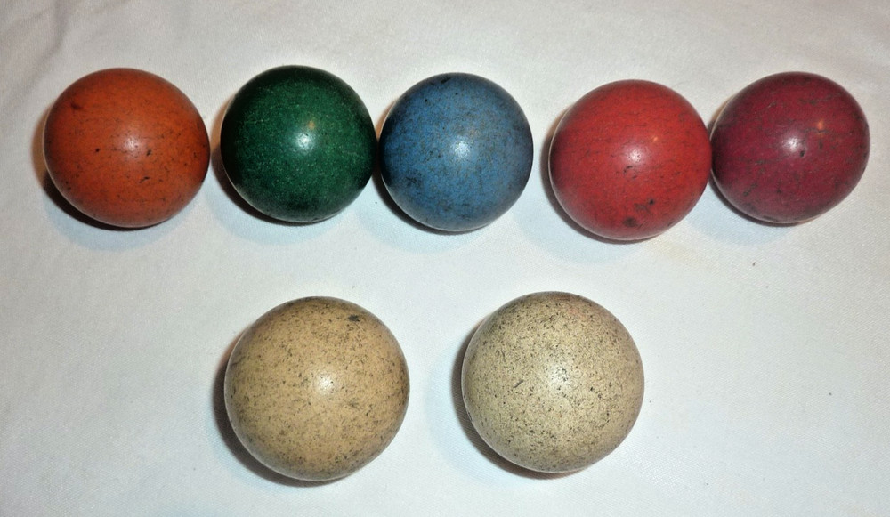 Antique Billiard Pool Balls Clay?
