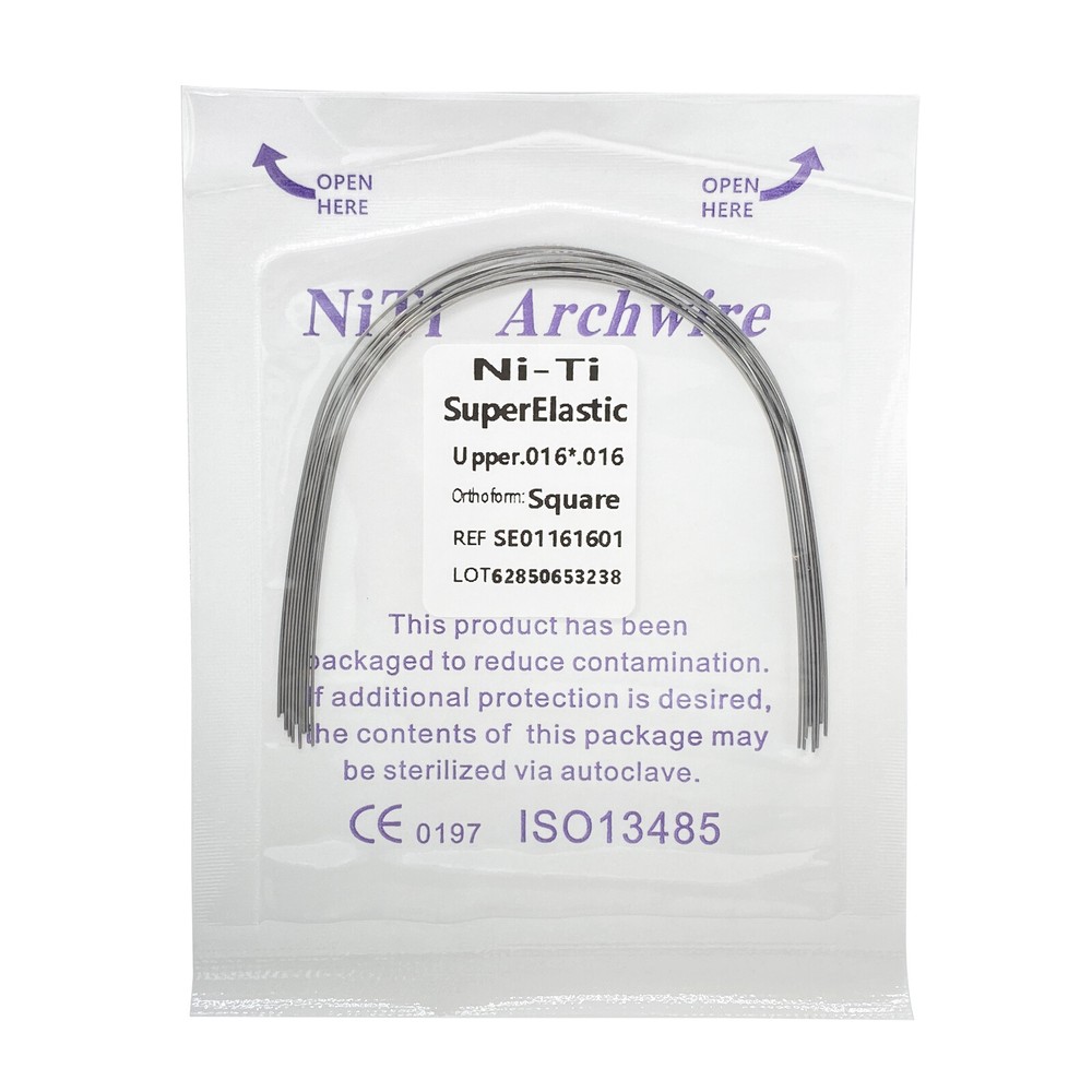100PCS Dental Orthodontic Niti Arch Wire Rectangular Round Natural Upper Lower