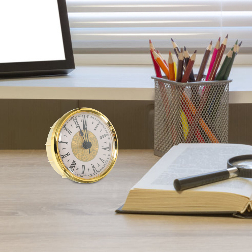 Retro Clock Insert DIY Round Clock Head Silent Clock Head Insert Quartz Clock