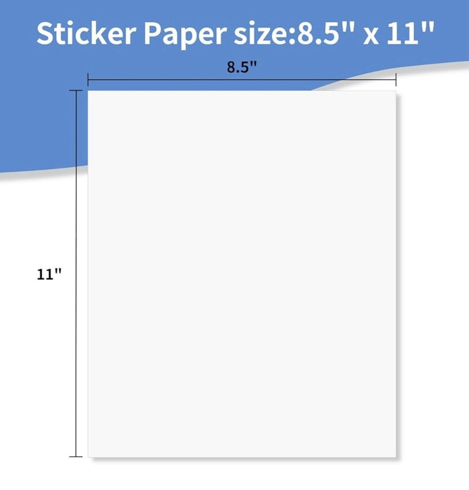 100 pcs translucent vinyl sticker paper for inkjet printer