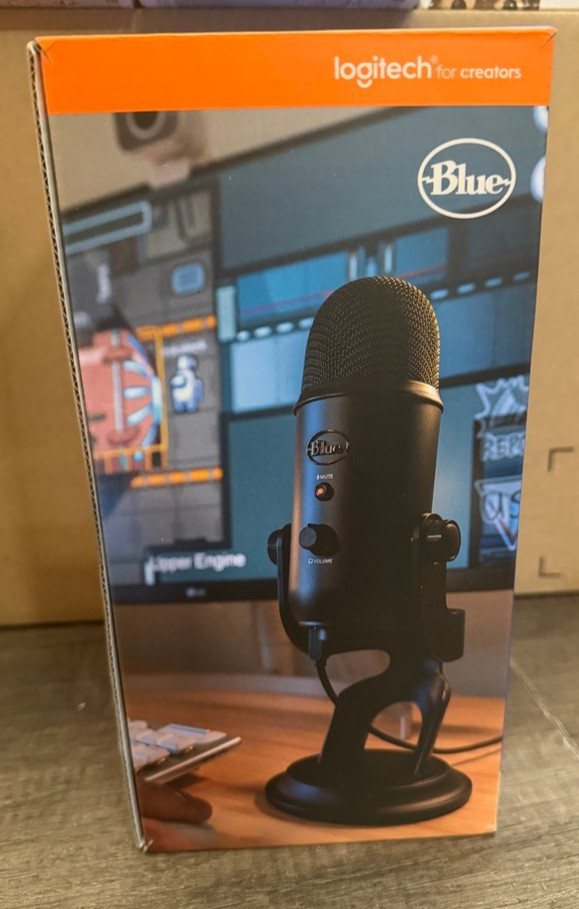 Logitech for Creators Blue Yeti USB Microphone (Blackout) BRAND NEW Streaming