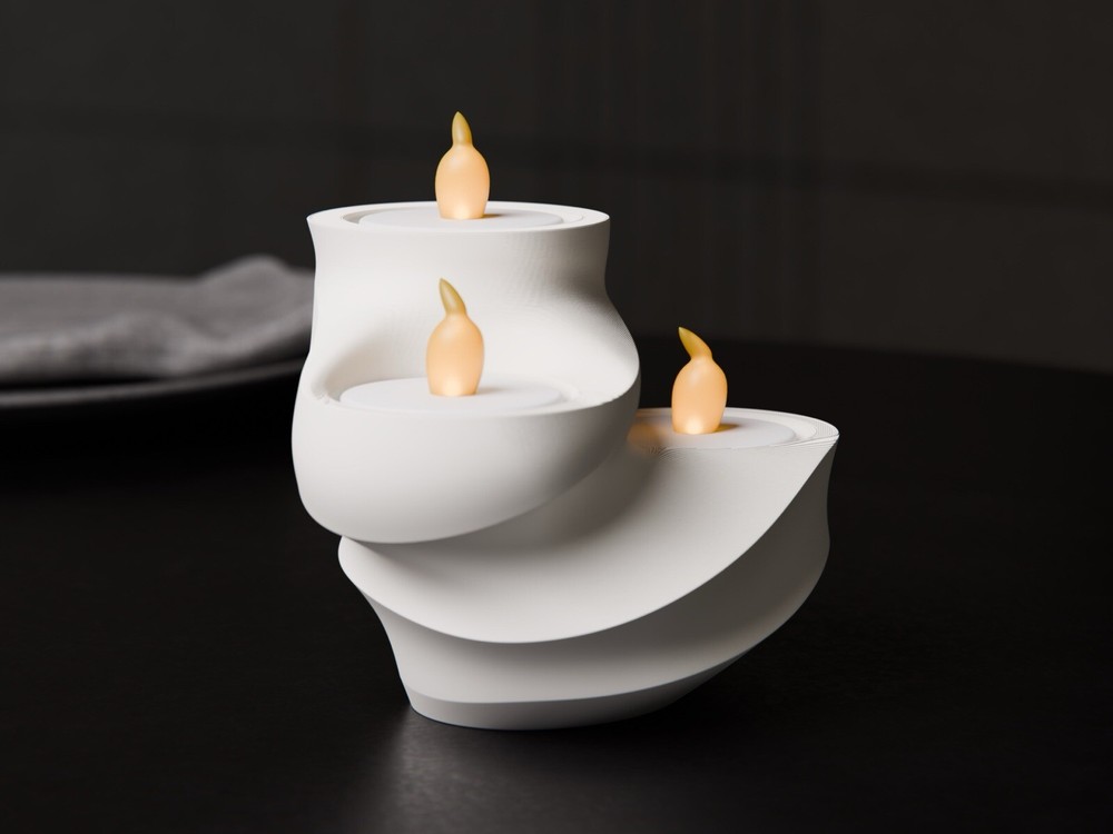 Swirl LED Tea Light Holder
