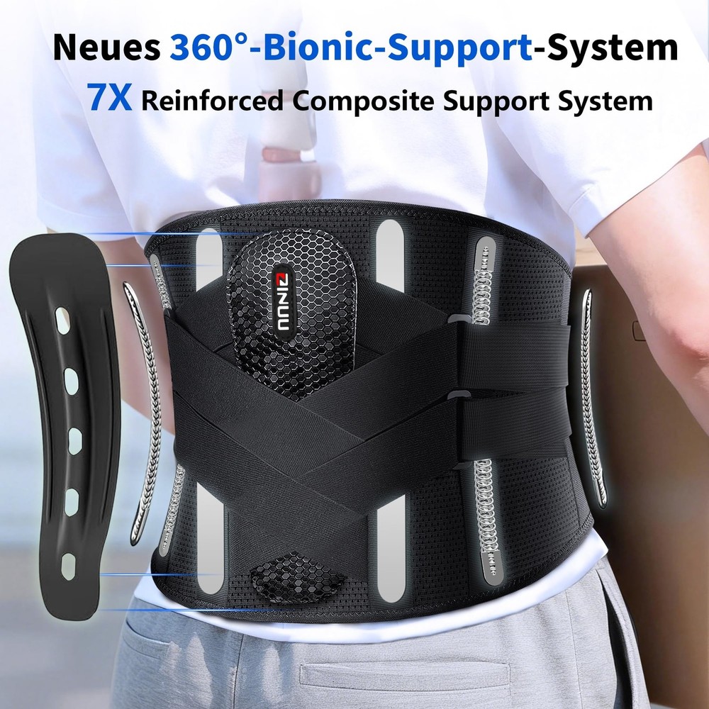 Back Brace for Lower Back Pain with 8X Powerful Bionic Support System, Back S...