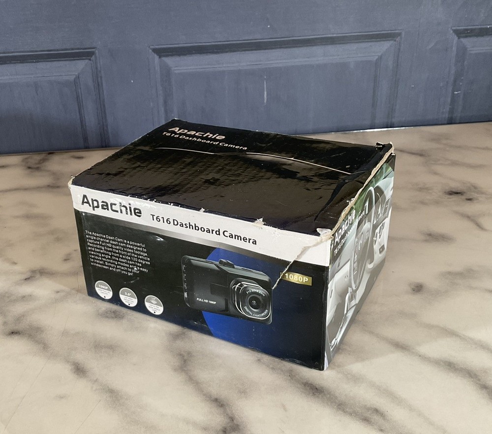 Apache T616 Dashboard Camera with cable and mount