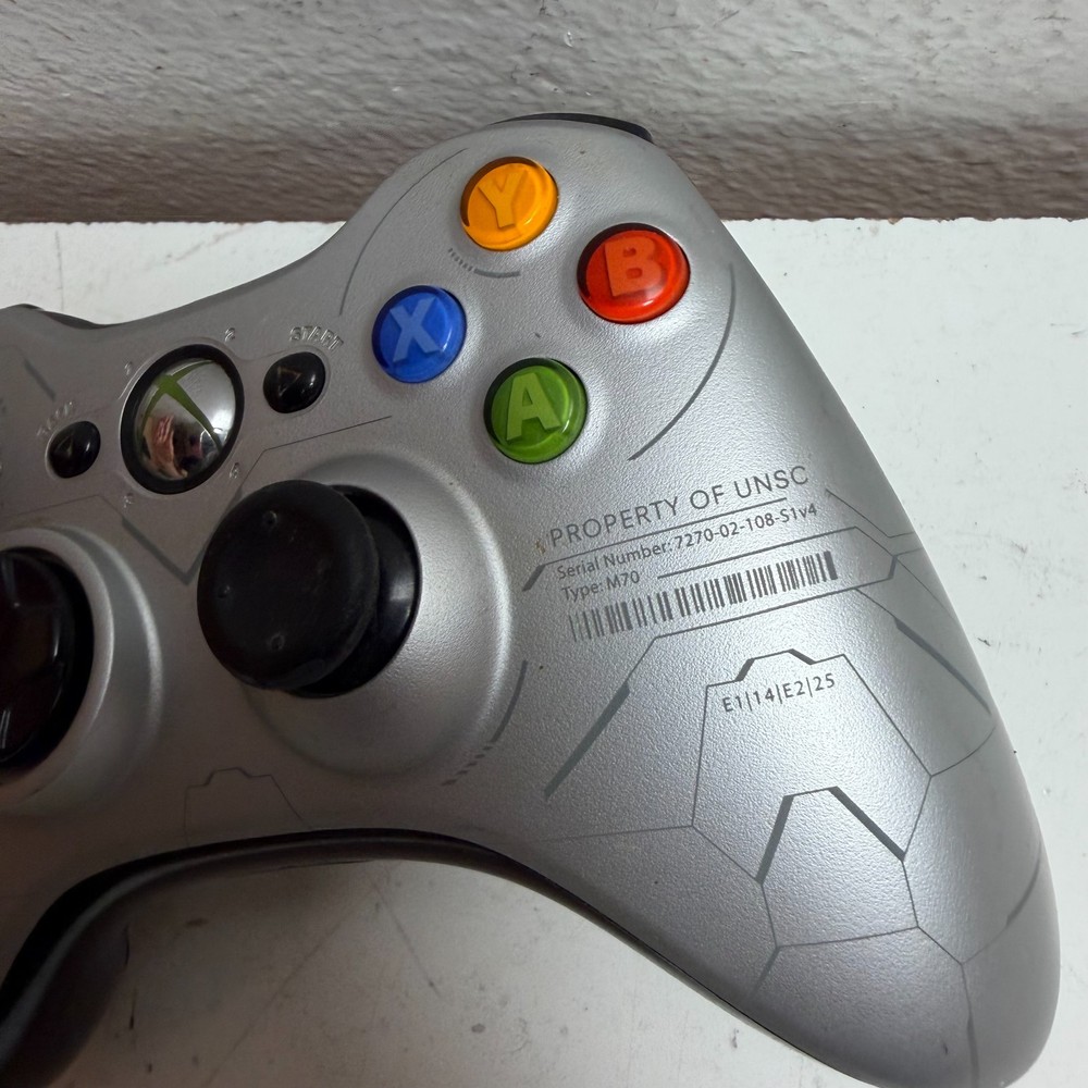 Microsoft Xbox 360 Halo Reach 1403 Silver Limited Edition Wireless Controller