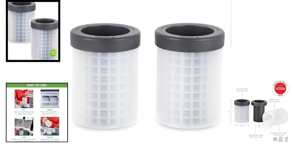 Space-Saving Silicone Ice Makers - Create 400 Mini Ice Nuggets Effortlessly