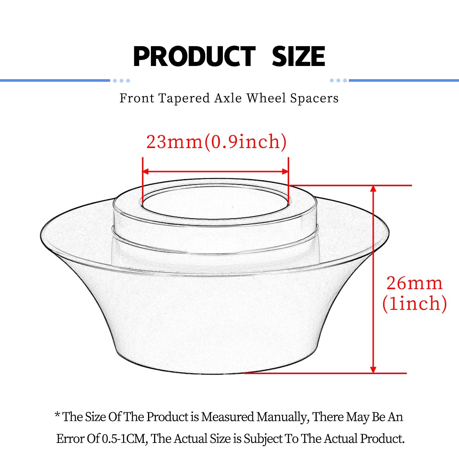 Chrome 1" Tapered Axle Wheel Spacers For Harley Street Glide Road King 2008-2023