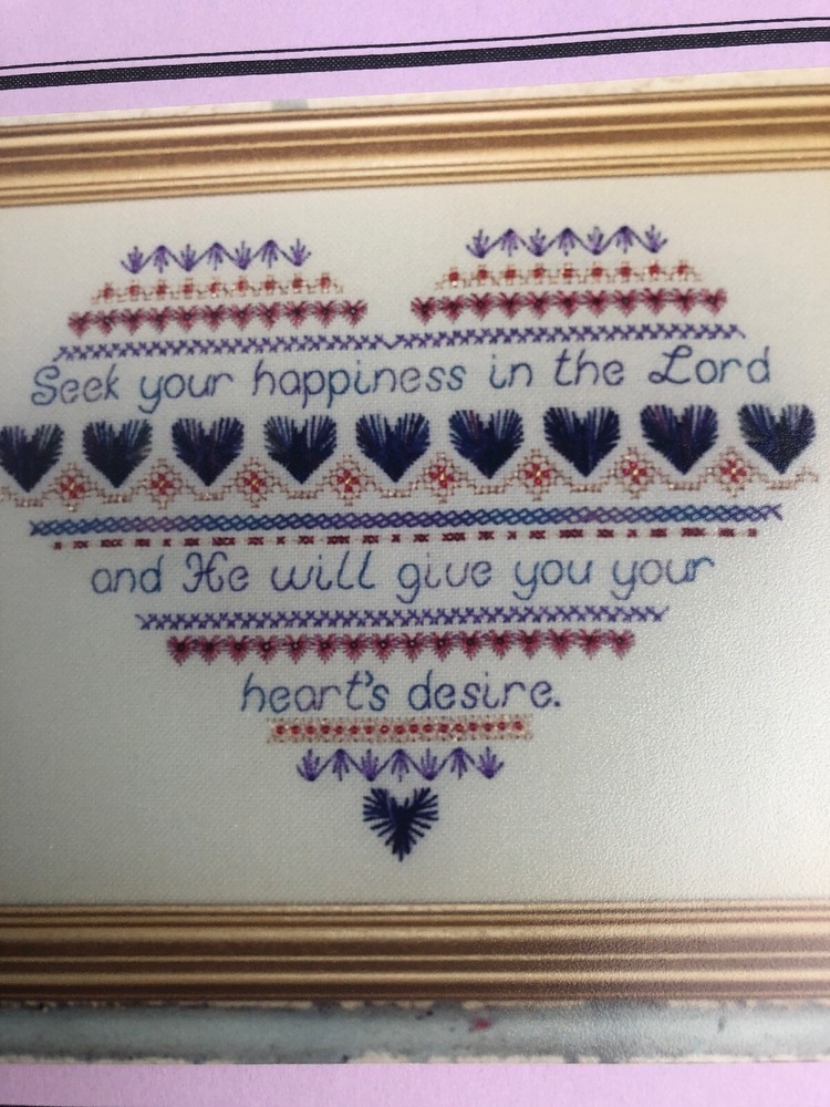 Crossed Expressions Happy Heart Cross Stitch Pattern