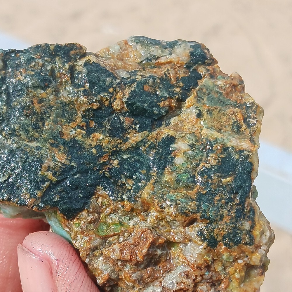 Red KEEP Mine Chrysocolla Rough Specimen Quartz Dendrites Unique