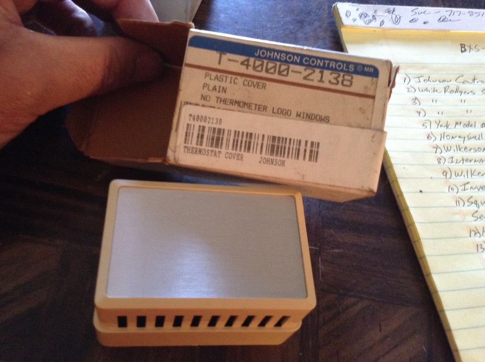 Johnson Controls plan plastic thermostat cover