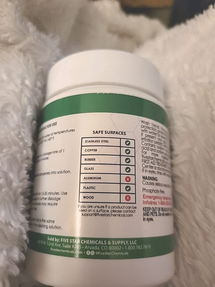 Five Star PBW Tablet Alkaline based cleaning tablets 2.5g 50ct Free Ship!