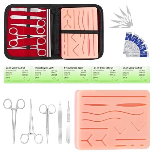 Suture Practice Kit - Silicone Suturing Pad & Wound Closure Trainer for Nursing