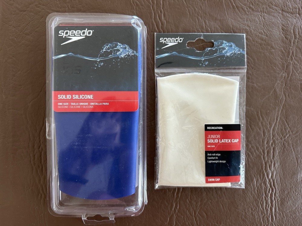 2 X Speedo Solid Slilicone Junior Blue/White