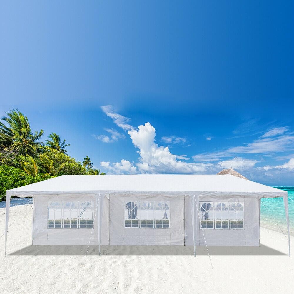 10'x30' Upgrade Spiral Tube Canopy Party Wedding Tent Gazebo Pavilion 8 Walls