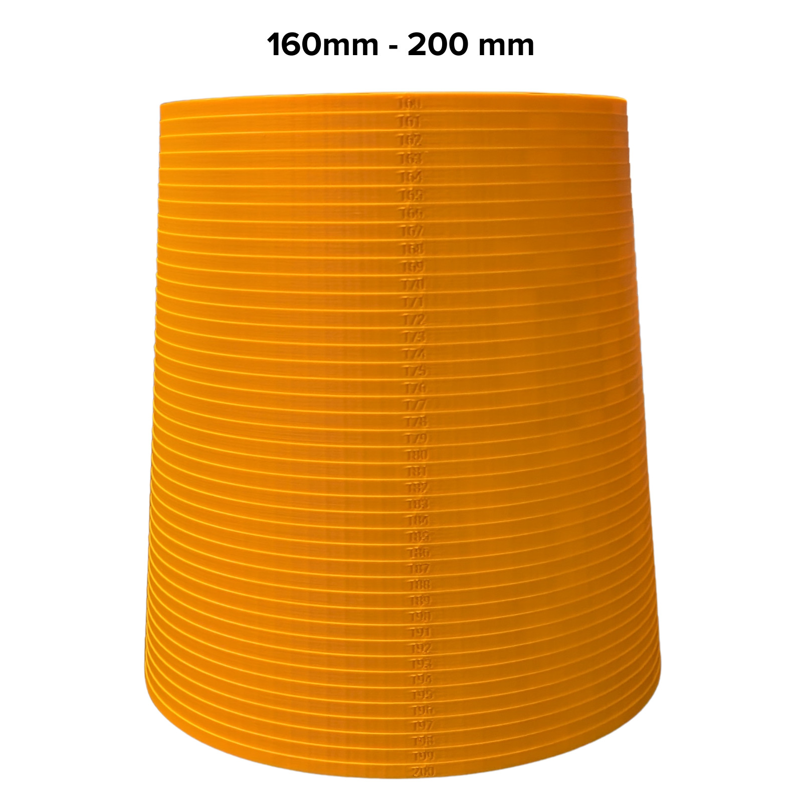 O-Ring Sizing Cone Measuring Tool Gauge Set 2mm - 200mm Orange