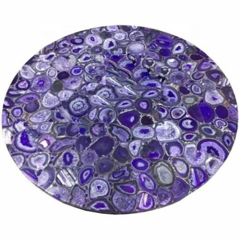 30"x30" Purple Agate Table, Agate Table , Agate Countertop, Round Agate Table