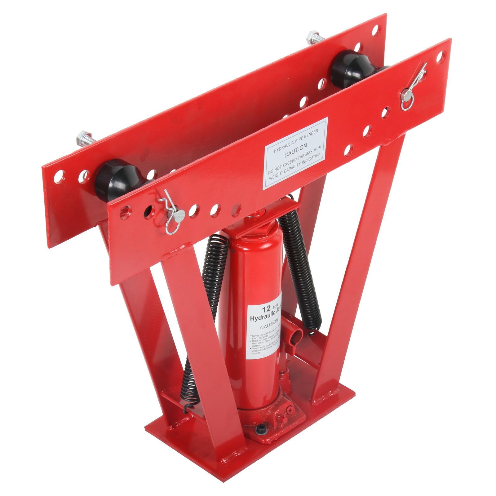 12 Ton Pipe Bender Manual Hydraulic Piping Bending Exhaust Tube w/6 Dies Size