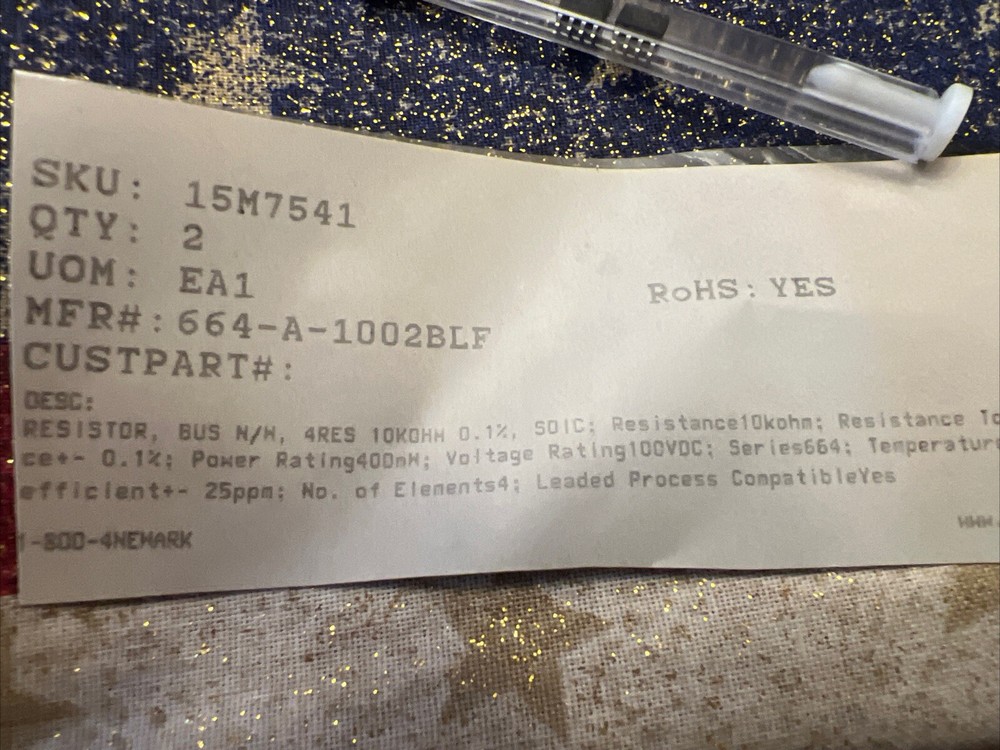 ** QUANTITY 2 ** 664-A-1002BLF