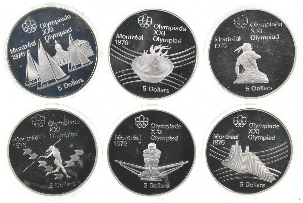 Random 1972-1976 Proof Canada 5 Dollar Olympic Commemorative Coin