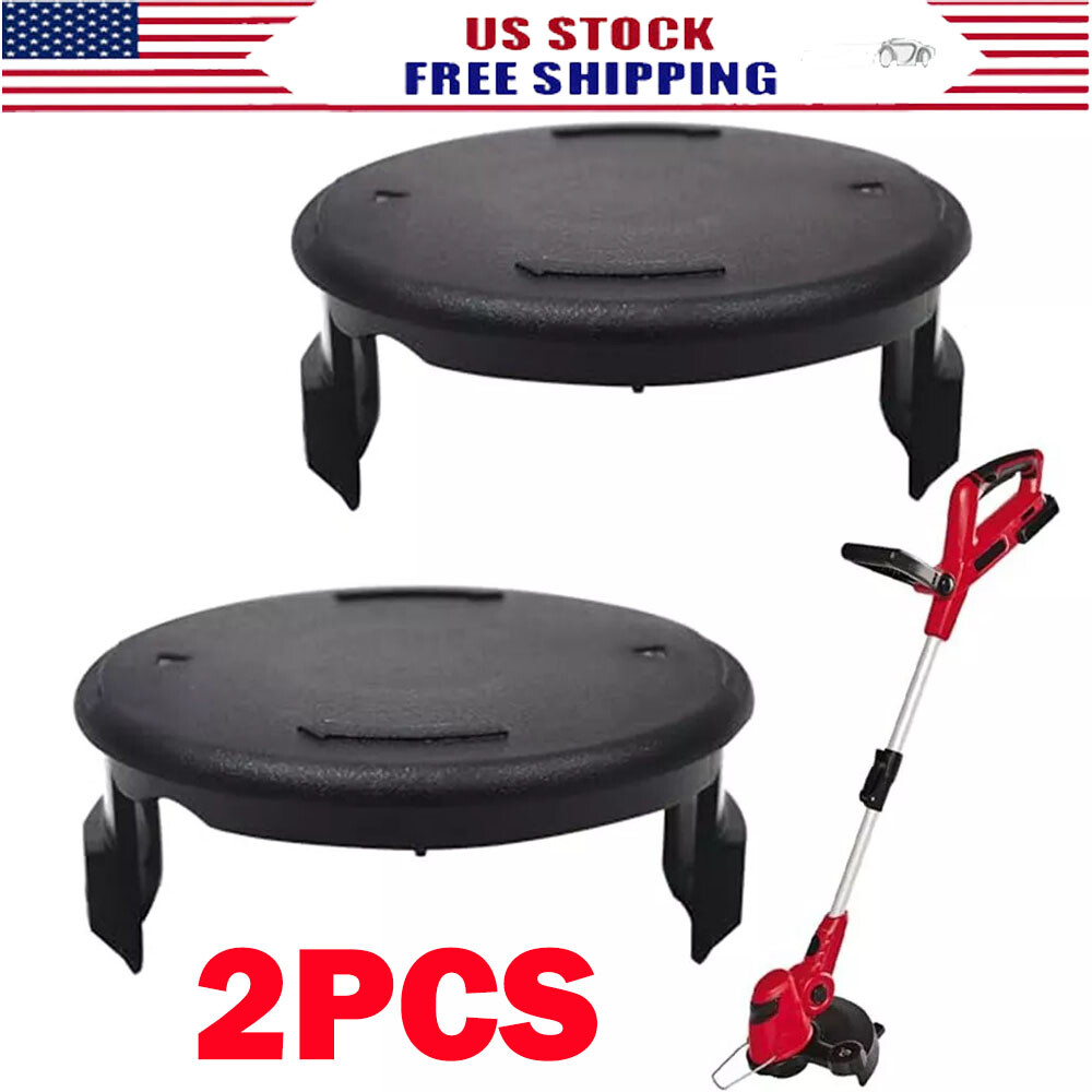 2pcs Spare Grass Eater Spool Cap Cover For Hyper Tough String Trimmer Black US