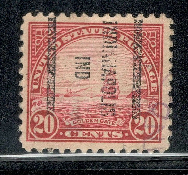 Sc # 567 ~ 20 cent Golden Gate Issue, Precancel, INDIANAPOLIS IND Down