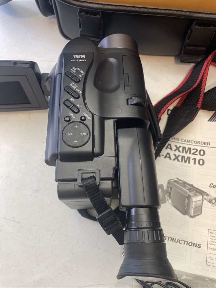 JVC Compact VHS Camcorder W/ Bag, Paperwork Untested GR-AXM10 Dead Battery?