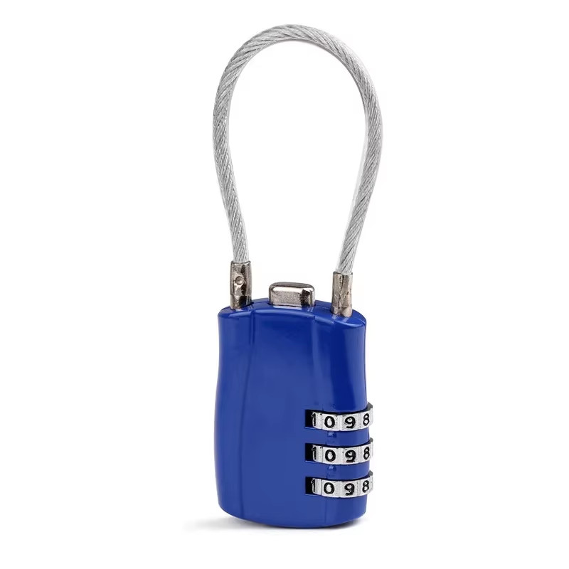 1Pcs 3 Digit Combination High Security TSA Customs Lock Helmet Lock for Backpack