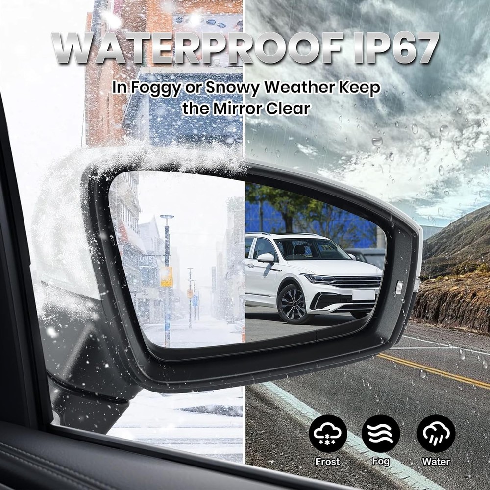 Right Passenger Side Mirror Compatible Side, White-8 Pins