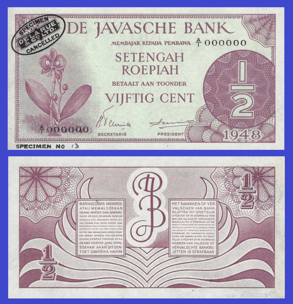 NETHERLANDS INDIES 0,5 GULDEN 1948 /- Copy