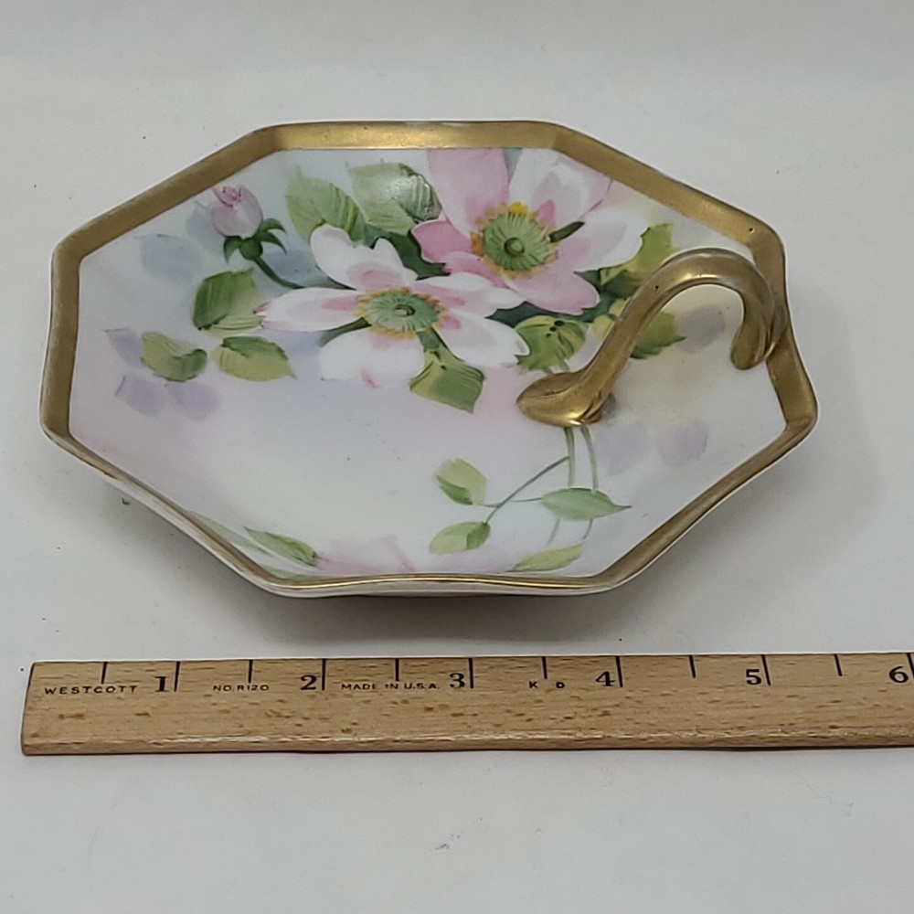 Vintage Cracker Serving Dish Ceramic Hand Painted Candy Made In Nippon