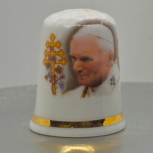 Porcelain Thimble - Pope John Paul II