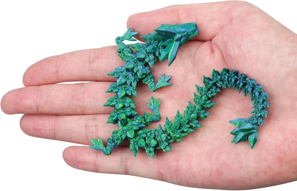 3D Printed Dragon Eggs with 12" Dragon Laser Green Dragon Egg Fidget Toy Gift