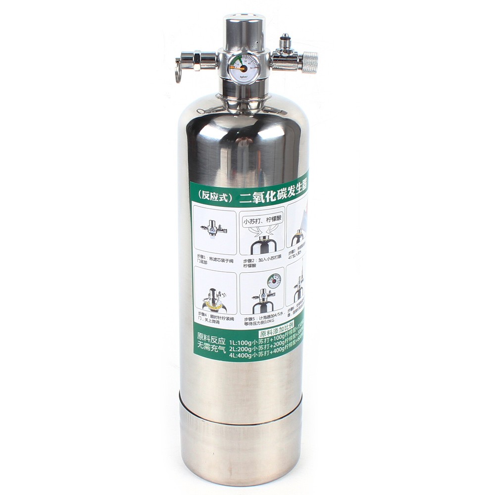 Fish Tank Aquarium CO2 Diffuser Carbon Dioxide Atomiser Reactor Kit Supplies 2L