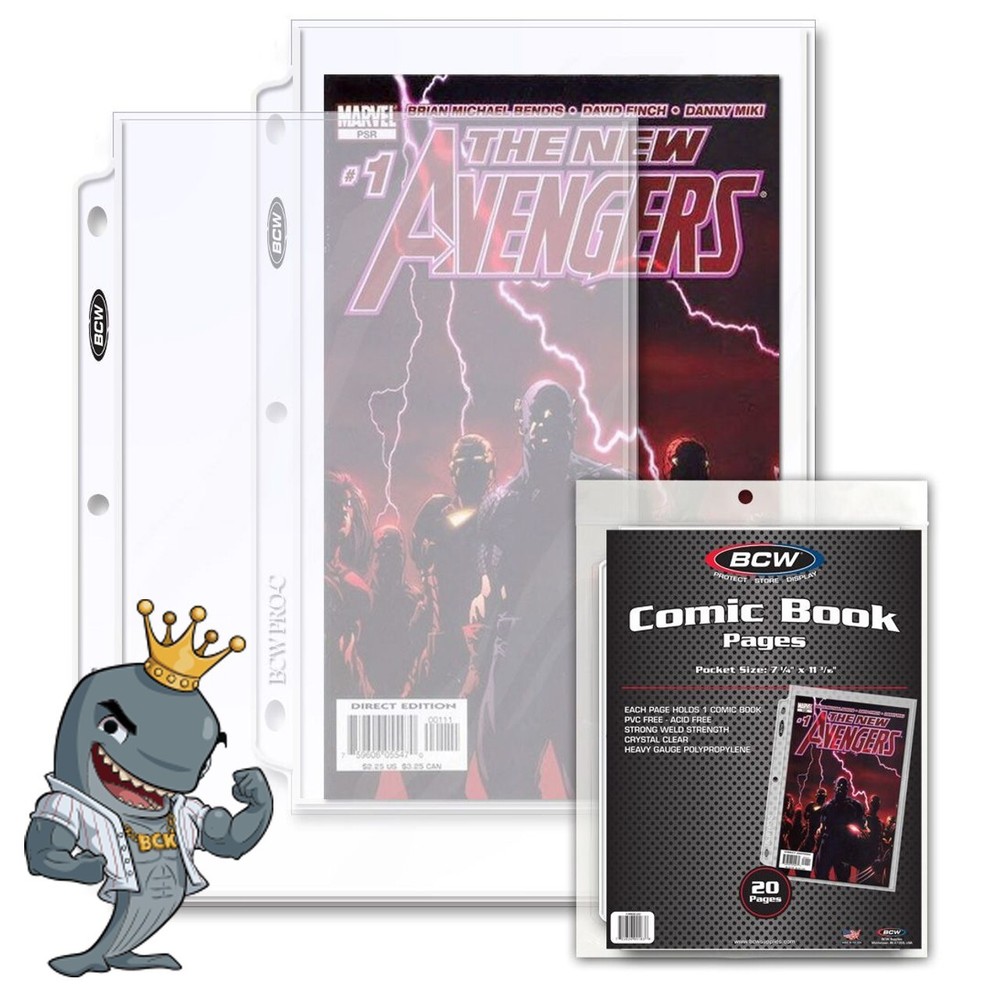 BCW Comic Book Pages 20ct Pack FREE SHIP